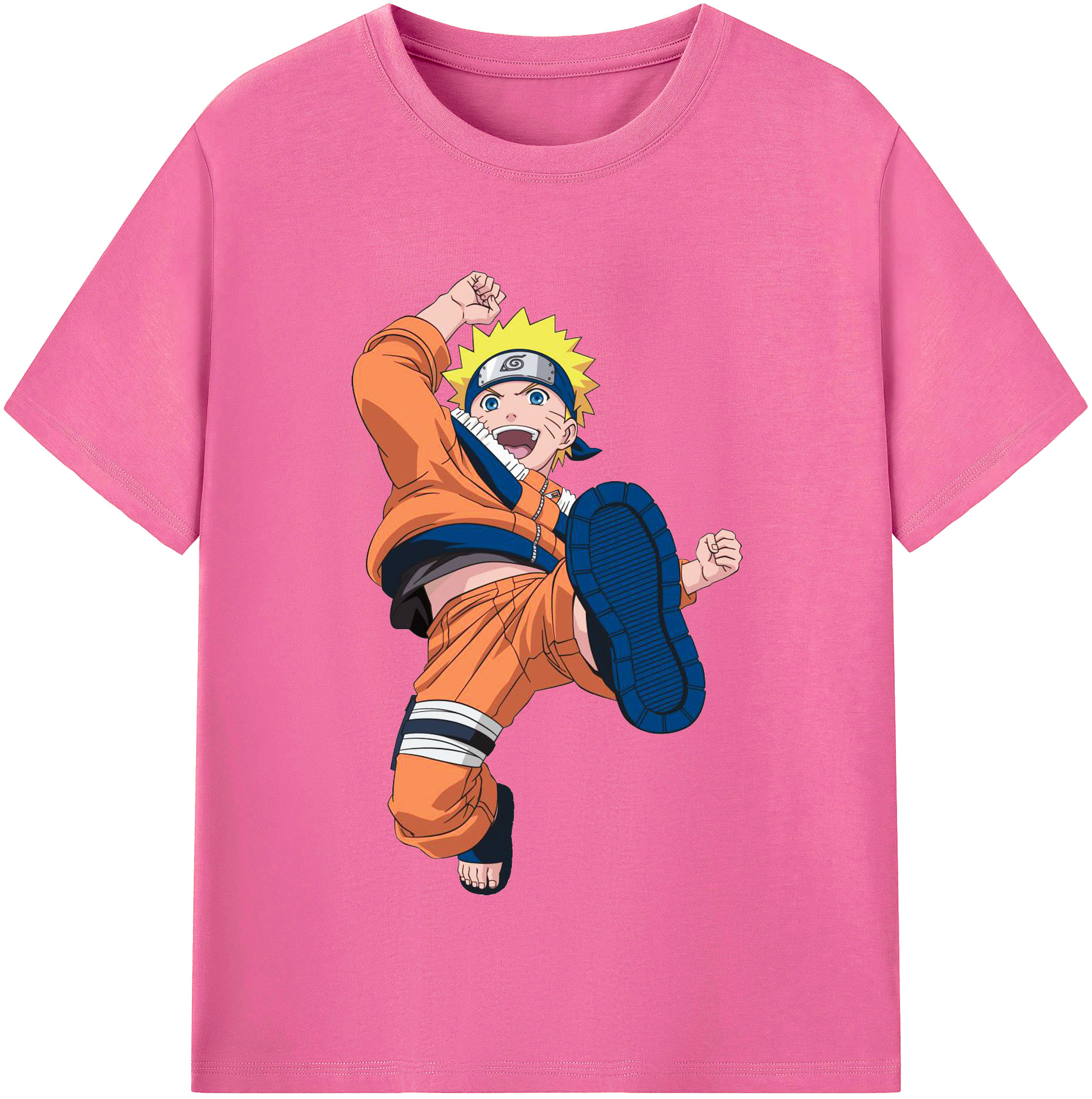 （画像用） NARUTO -ナルト- うずまき ナルト Uzumaki Naruto レディースカジュアルプリントTシャツ（綿100％）